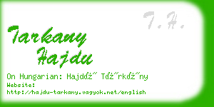 tarkany hajdu business card